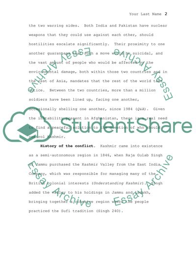 South Asias Untreated Wound: Perspectives on the Conflict in Kashmir