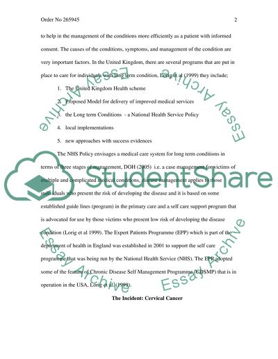 Caring for a Patient with Long Term Condition