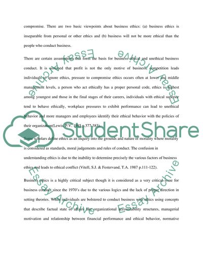 Examples Of Thesis Statements For English Essays Business Strategy Essay also Thesis Statement For Education Essay Business Ethics Essay Example Topics And Well Written Essay On High School Experience