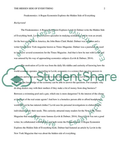 A Rogue Economist Explores the Hidden Side of Everything