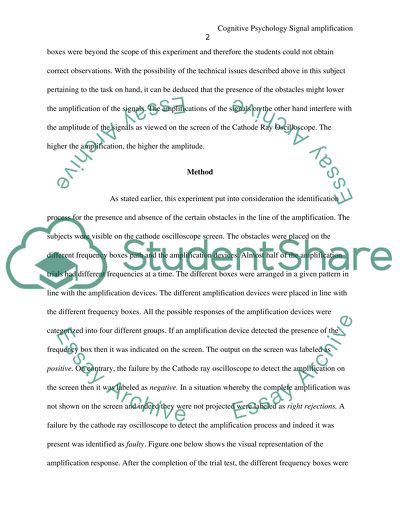 Target Pattern amongst Frequency Reduces Signal Amplification