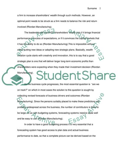 Financial Forecasting