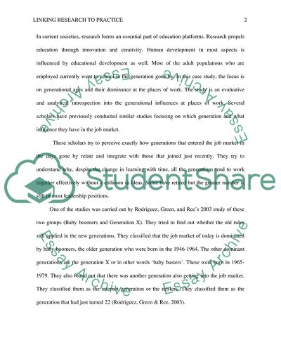 Generational Differences and the Education System