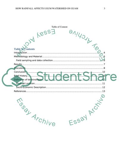 How Rainfall Affects Ugum Watershed on Guam