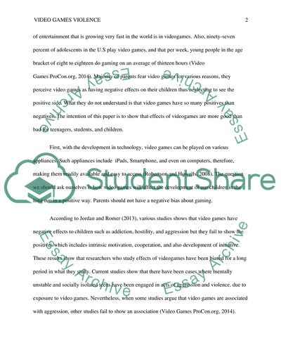 Positive and Negative Effects of Video Games