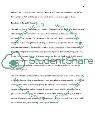 Roles Played by Audit Committees in the United Kingdom and United States of America