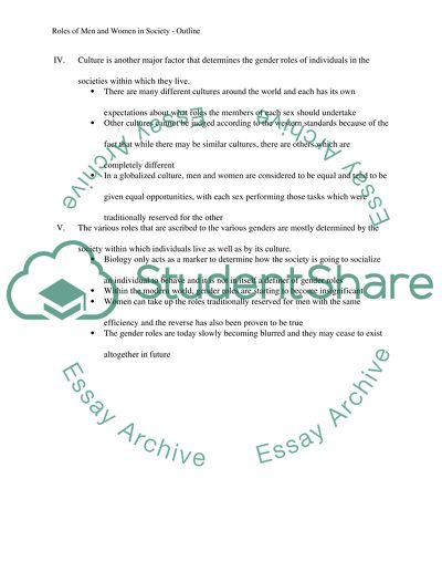 Gender roles. Roles of Men and Women in Society