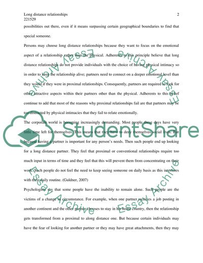 long distance relationship cause and effect essay