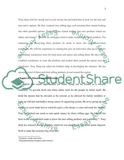 Tonys Deep-Success as an Entrepreneur