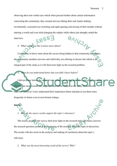Writing Response 8: Drafting the interview/survey