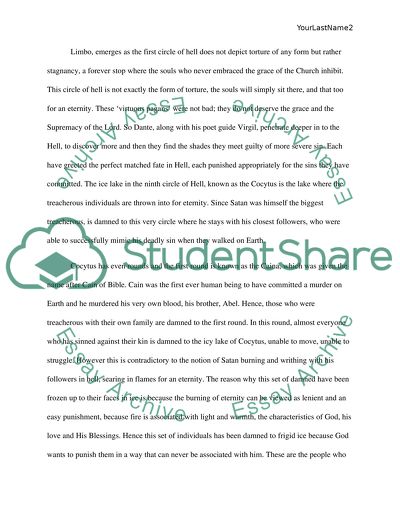 Research paper on Inferno Dantes