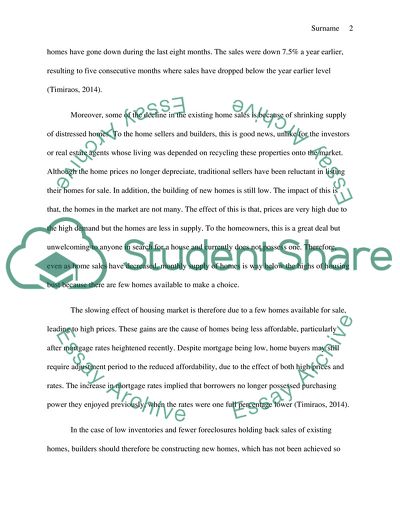 The Slowing Effect of Housing Market