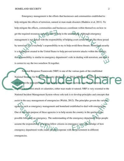 Homeland Security and Emergency Management