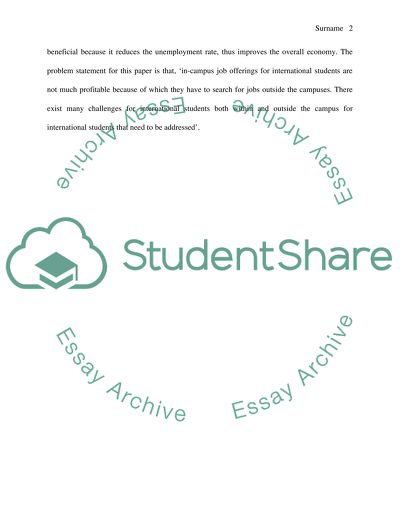 International students could not work in the US