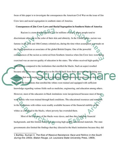 Jim Crow Laws and Racial Segregation