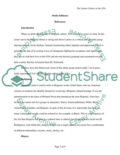 The Latino Culture in America