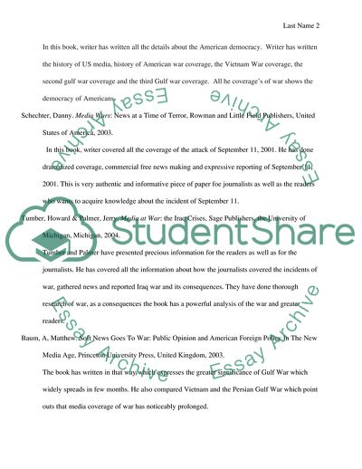 Media Coverage of War