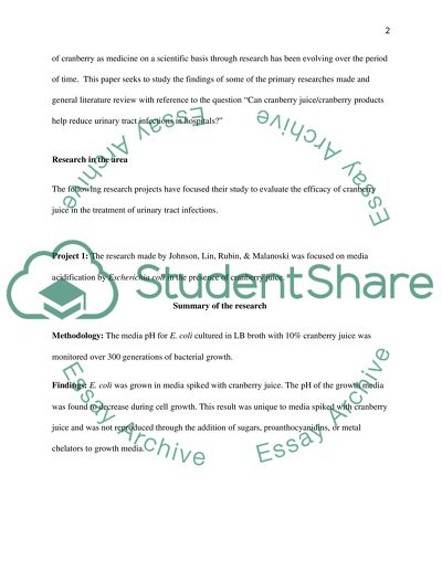 Can Cranberry Products Reduce Urinary Infections in Hospitals