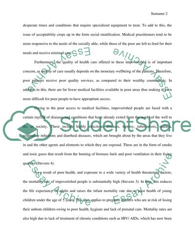 How Poverty Affects Health of People