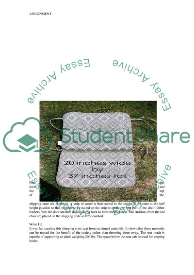 CREATIVE FURNITURE ASSIGNMENT