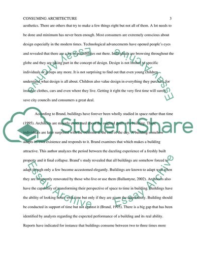 Consuming Architecture