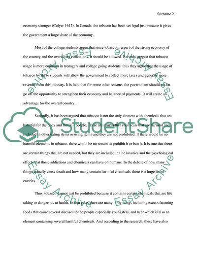 Tobacco Usage on College Campuses