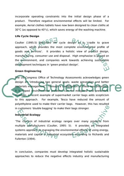 Explain how a company can operationally manage environmental issues
