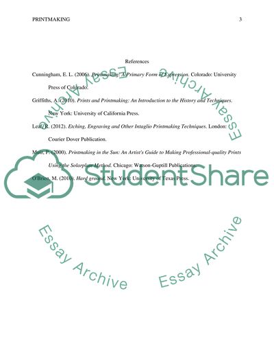 My Printmaking Techniques