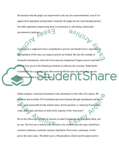 How Democratic Is the Constitution