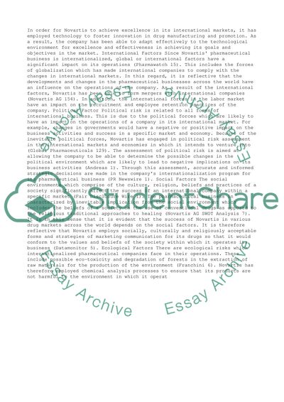 Novartis Environmental Analysis