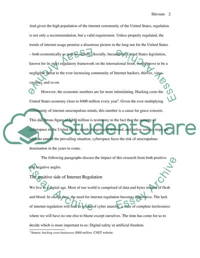 Do We Need More or Less Regulation in the Internet