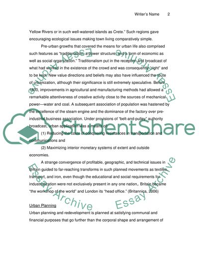 Development of Urban Civilization and Form