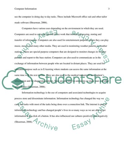 Computer information