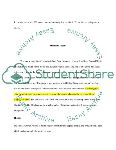 Film: American Psycho (2000)