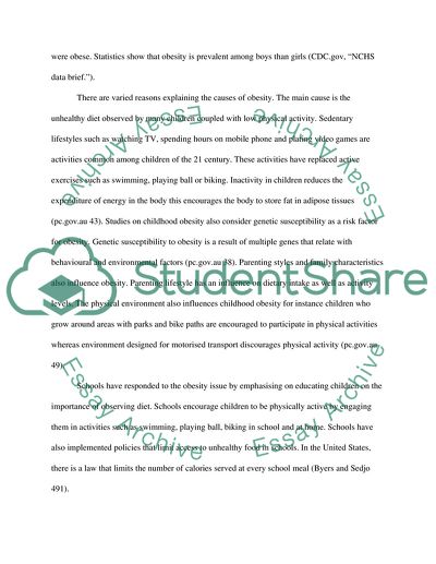 Childhood Obesity in the USA