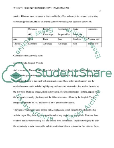 Website Design for Interactive Environment