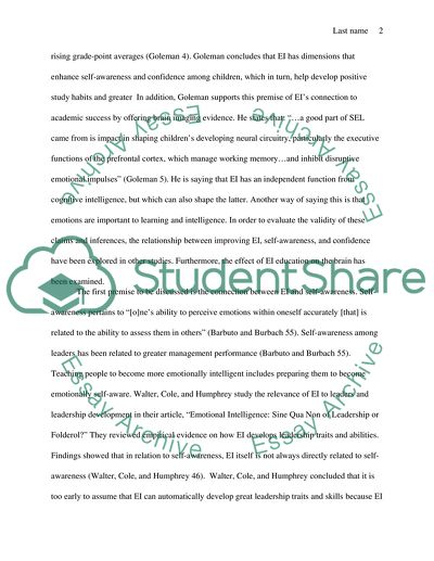 Golemans Emotional Intelligence