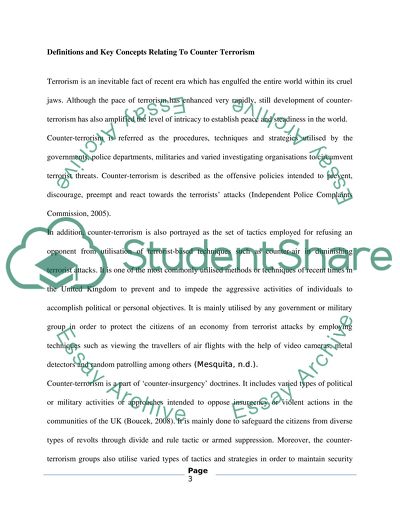 UK Counter-Terrorism Strategy Protection