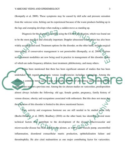 Varicose Veins and Epidemiology