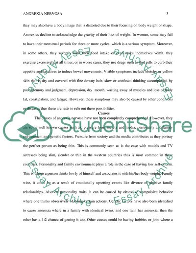 Anorexia Nervosa Analysis