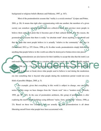 Introduce and critique Post-Modernism