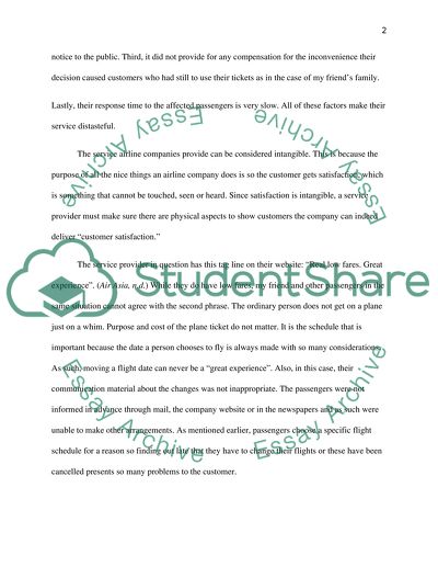 service failure essay