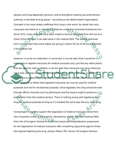 Medical Marijuana : Whats the Problem