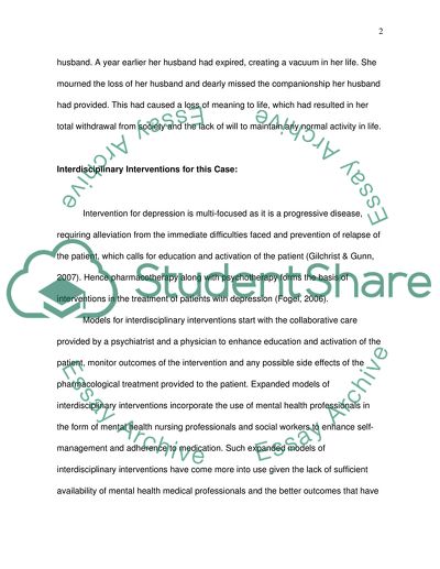 Interdisciplinary Interventions: Depression