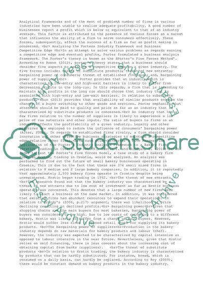 Analytical frameworks