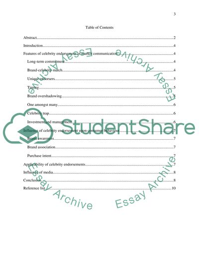 Role of Celebrity Endorsement in Marketing Communication