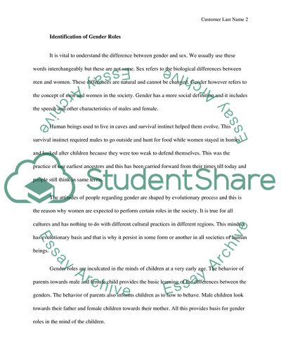 Identification of Gender Roles