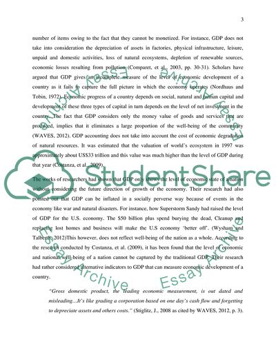 GDP Limitations as a Measure of Economic Activity and Wealth