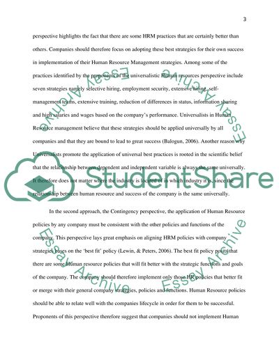 Universalism in Human Resource Management Is Dead