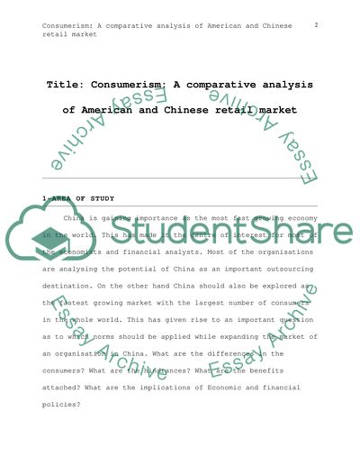 A Comparative Analysis of American and Chinese Retail Market
